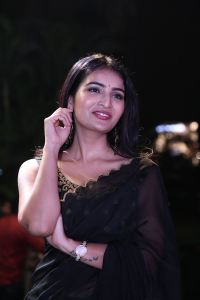 Pottel Heroine Ananya Nagalla Black Saree Images