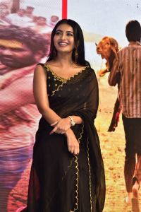 Pottel Movie Actress Ananya Nagalla Black Saree Images