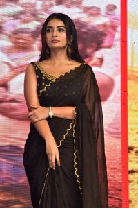 Pottel Movie Actress Ananya Nagalla Black Saree Images