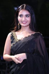 Pottel Heroine Ananya Nagalla Black Saree Images