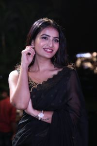 Pottel Movie Actress Ananya Nagalla Black Saree Images