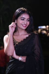 Pottel Heroine Ananya Nagalla Black Saree Images