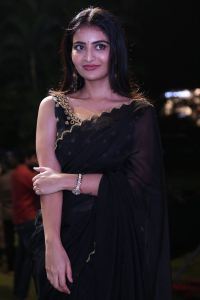 Pottel Heroine Ananya Nagalla Black Saree Images