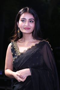 Pottel Heroine Ananya Nagalla Black Saree Images