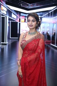 Actress Ananya Nagalla Saree Stills @ Pottel Trailer Launch