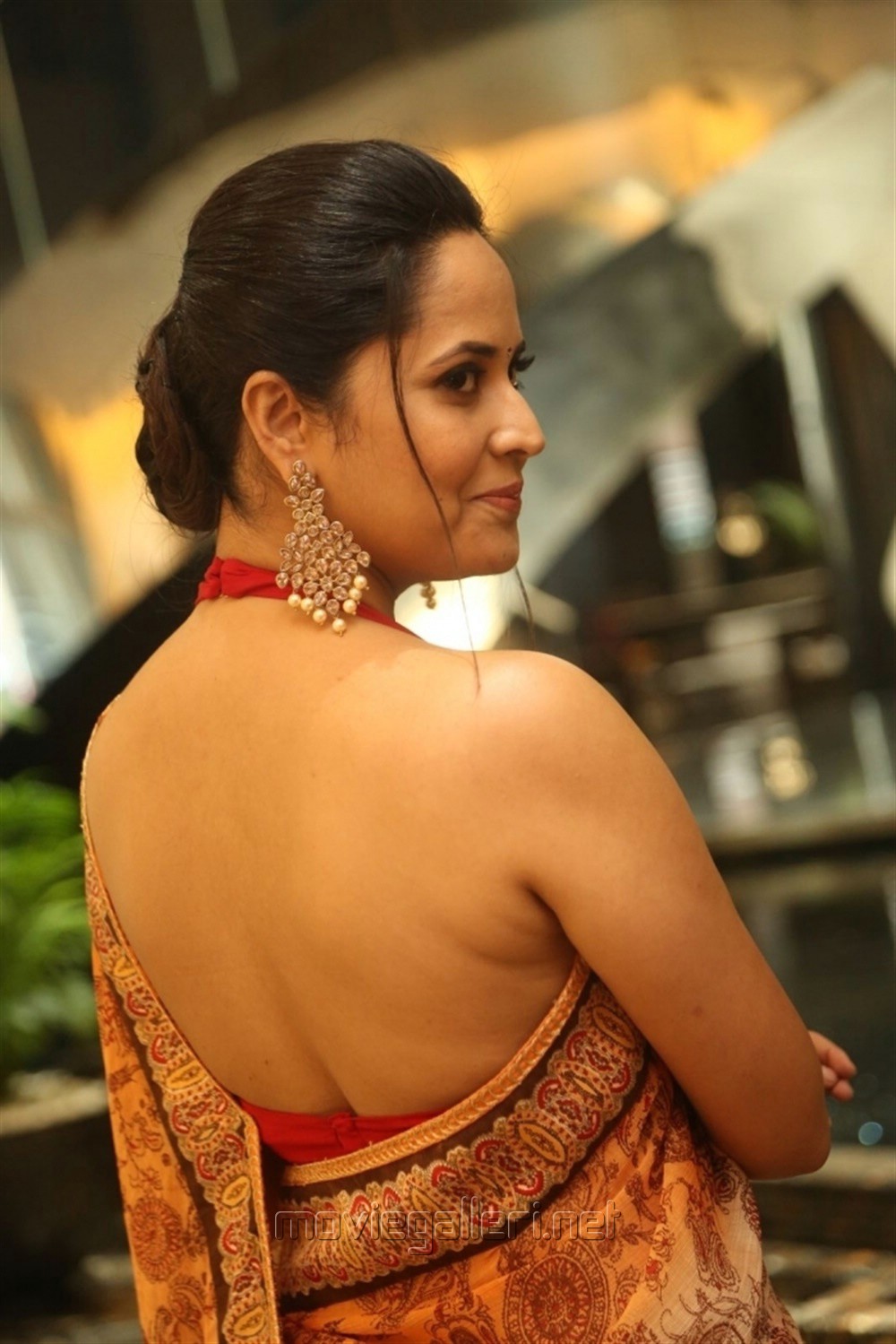 Anasuya Bharadwaj Saree Pics @ Rangasthalam Thank You Meet | New Movie