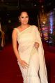 Actress Anasuya Images in White Saree @ Zee Cine Awards Telugu 2018 Red Carpet