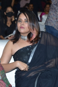 Actress Anasuya Bharadwaj Black Saree Pics @ Khiladi Pre Release