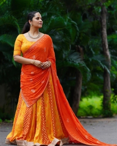 Anasuya New Saree Photoshoot Pics