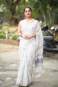 Actress Anasuya Bharadwaj Saree Stills @ Razakar Movie Song Launch