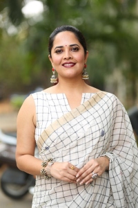 Razakar Movie Heroine Anasuya New Saree Stills