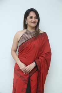 Rangamarthanda Actress Anasuya Bharadwaj Red Saree Photos