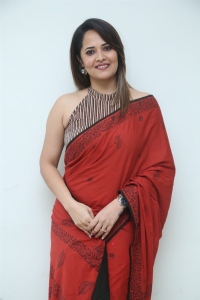 Actress Anasuya Bharadwaj Red Saree Photos