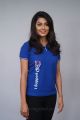 Beautiful Actress Anisha Ambrose Blue T-Shirt Photos
