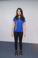 Actress Anisha Ambrose in Blue T-Shirt Photos