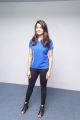 Actress Anisha Ambrose in Blue T-Shirt and Jeans Pant Photos