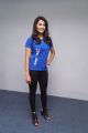 Actress Anisha Ambrose in Blue T-Shirt and Jeans Pant Photos
