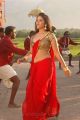 Anjali Hot Red Saree Stills in Kalakalappu