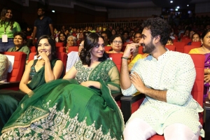 Ramya, Malavika Nair, Santosh Soban @ Anni Manchi Sakunamule Pre Release Event Stills