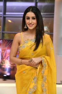 Anshu Ambani Yellow Saree Pics @ Mazaaka Teaser Launch