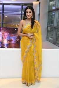 Actress Anshu Ambani Saree Pics @ Mazaaka Teaser Launch