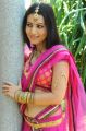 Telugu Actress Anu Smruthi Hot Stills in Dark Pink Saree