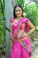 Telugu Actress Anu Smruthi Hot Stills in Dark Pink Saree