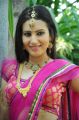 Telugu Actress Anu Smruthi Hot Stills in Dark Pink Saree