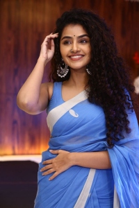 Actress Anupama Parameswaran Saree Pics @ 18 Pages Press Meet