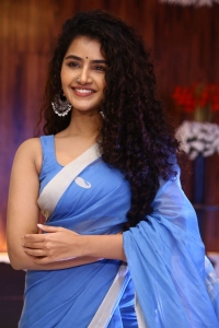 Actress Anupama Parameswaran Saree Pics @ 18 Pages Press Meet