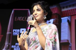 Eagle Movie Actress Anupama Parameswaran Saree Photos