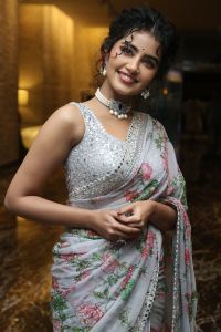 Eagle Movie Actress Anupama Parameswaran Saree Photos