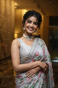 Eagle Movie Heroine Anupama Parameswaran Saree Photos