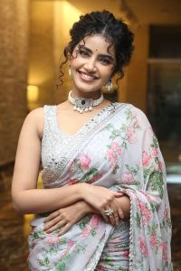 Eagle Movie Heroine Anupama Parameswaran Saree Photos