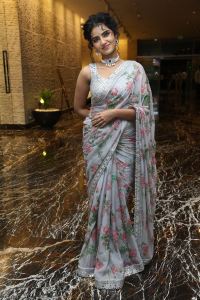 Eagle Movie Heroine Anupama Parameswaran Saree Photos