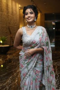 Eagle Movie Actress Anupama Parameswaran Saree Photos