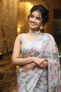 Anupama Parameswaran Saree Photos @ Eagle Pre Release