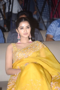 Anupama Parameswaran Saree Pics @ Karthikeya 2 Success Celebrations