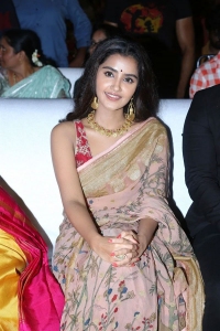 Anupama Parameswaran Cute Saree Stills @ Karthikeya 2 100 Crore Celebrations