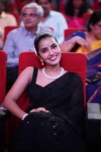 Tillu Square Movie Heroine Anupama Parameswaran Black Saree Pics