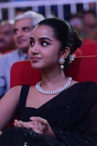 Anupama Parameswaran Black Saree Pics @ Tillu Square Success Celebrations