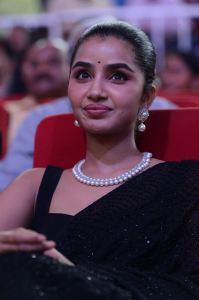 Tillu Square Movie Heroine Anupama Parameswaran Black Saree Pics