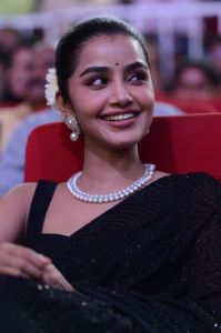 Anupama Parameswaran Black Saree Pics @ Tillu Square Success Meets