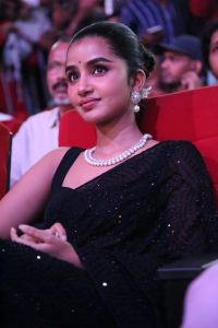 Anupama Parameswaran Black Saree Pics @ Tillu Square Success Meets