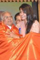 Actress Anushka with Akkineni Nageswara Rao
