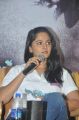 Actress Anushka White T-Shirt Photos @ Irandam Ulagam Press Meet
