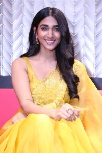 Happy Ending Movie Heroine Apoorva Rao Yellow Saree Stills