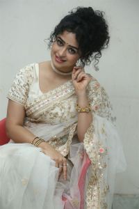 Actress Apsara Rani Cute Saree Photos @ Talakona Press Meet