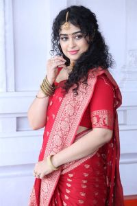 Apsara Rani Red Saree Stills @ Vinuthna Celluloid Prod No 1 Opening