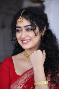 Actress Apsara Rani Red Saree Stills